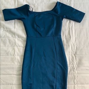 FOREVER 21 DEEP BLUE MID THIGH DRESS